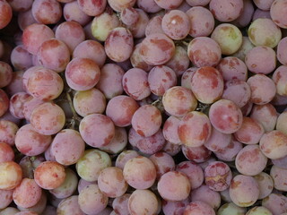 Red Globe grapes ,close up view of fruit