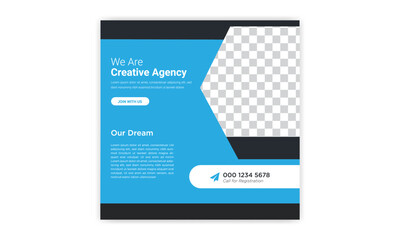 Digital Marketing social media post template. Social media post design, Web banner design.  Instagram post template.