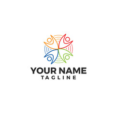 Simple clean and minimal style logo design for charity, kids, people, and organization.