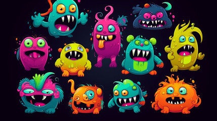 caricatura de monstrinhos 