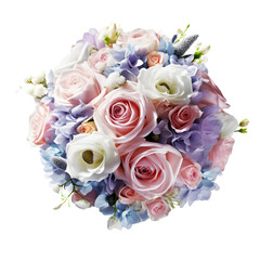 Celebrating Love Pastel Flowers Bouquet for a Wedding Ceremony, generative ai generated