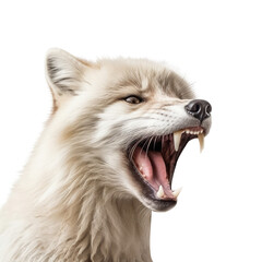 Naklejka premium Arctic fox looking isolated on white