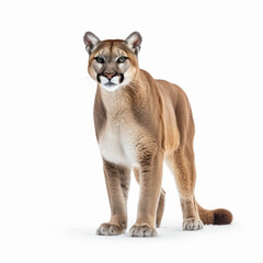 Obraz premium puma cub isolated on white background