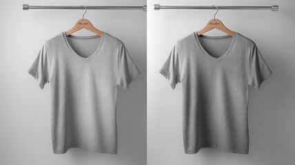 T-shirt back and front view. Generative AI