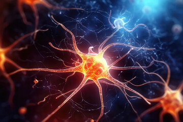 Neurons in the human body.