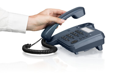 Hand Holding Telephone Receiver