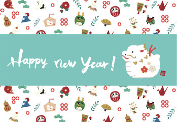 2024年　年賀状　辰の置物