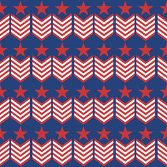 Seamless pattern with USA flag