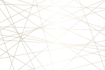 Abstract luxury golden geometric random chaotic lines with many squares and triangles shape background.