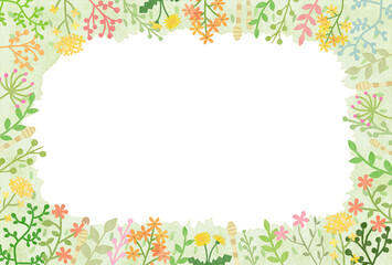 草花のフレーム