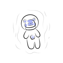 illustration of a space cat