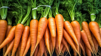 fresh organic carrot. Generative AI