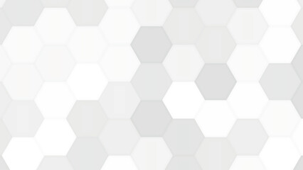 Hexagons background abstract pattern. White geometric background with hexagons. Vector illustration with honeycomb in realistic style.