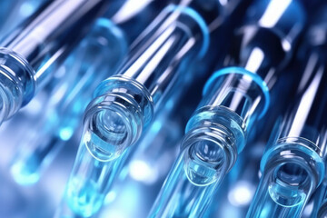 A glass test tube used in chemical experiments.