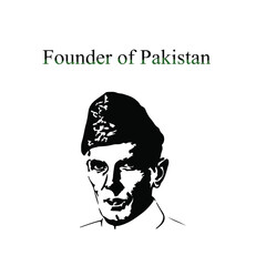 Patriotic Tribute to Quaid-e-Azam on Quaid Day illustration