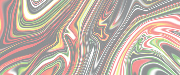 Beautiful drawing with the divorces and wavy lines. Colorful liquid texture. Silver metallic style surface. Abstract marble texture background. Fancy liquify