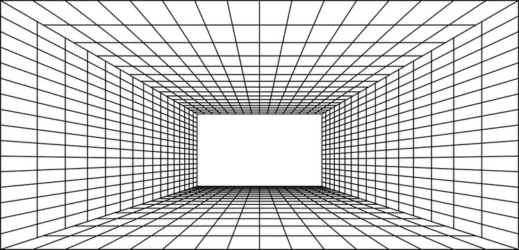 perspective rectangular tunnel