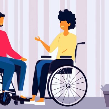 illustration people with disabilities in the workplace