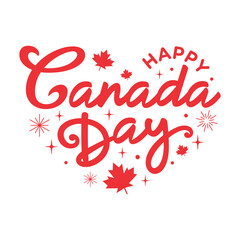 Canada day fireworks, background, graphics, template, clipart, logo for party poster, sign, decoration, banner, flag, greeting card, social media post, flyer, vector printables, isolated on white