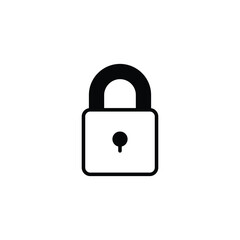 Lock icon design with white background stock illustration