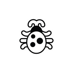 Virus icon design with white background stock illustration