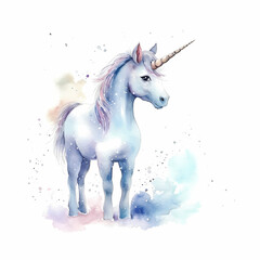 Fototapeta na wymiar Drawing Unicorn Kids Style 