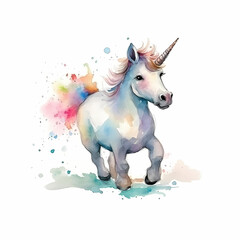 Obraz na płótnie Canvas Drawing Unicorn Kids Style 