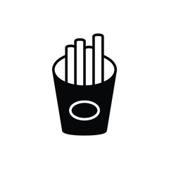 Fries icon vector stock illustration.