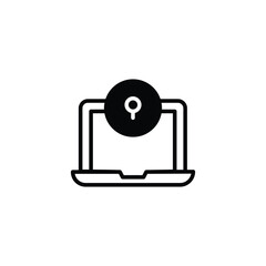 Computer Security icon design with white background stock illustration