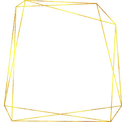 Gold Shining Paint Stain Hand Drawn Illustration brush stroke paint ornament decorate. Gold frame. Wedding invitation border