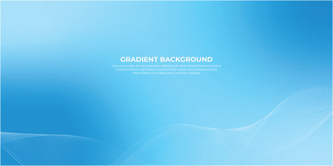 Blue Gradient Background With Wavy Line