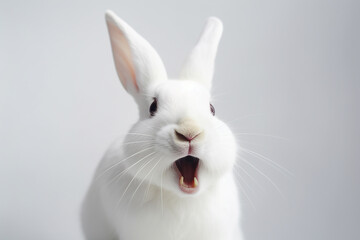 Obraz premium coelho com expressão de surpresa 