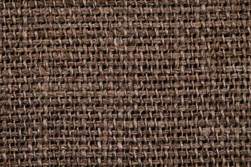 Linen crumpled texture natural fabric background closeup