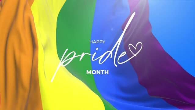 Rainbow waving flag. Pride Month Celebrate. Lgbt, lgbtq, lgbtqia, gay and lesbian pride background. Sexual and homosexual equality concept.