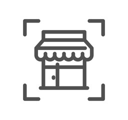 Shop management related icon outline and linear vector.