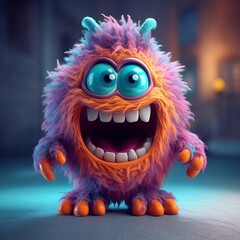 Monstrously Funny: Meet the Silly and Playful Cartoon Monster Character