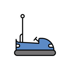 Bumper Car icon vector stock illustration.