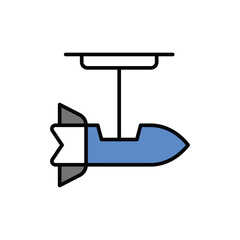 Rocket Swing icon vector stock illustration.