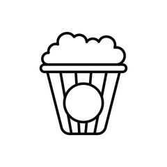 Popcorn icon vector stock illustration.