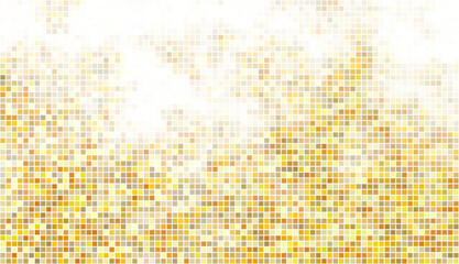 Abstract gold bottom mosaic with white copy space.