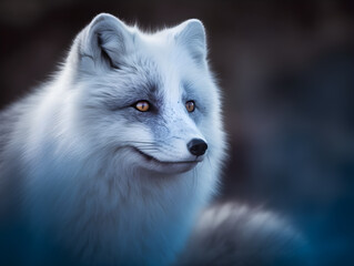 Close up of an artic fox
