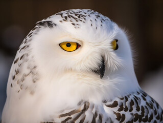 portrait of a white owl