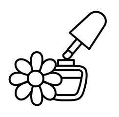 Cute nail polish outline icon	