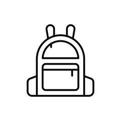 Backpack icon vector stock illustration.