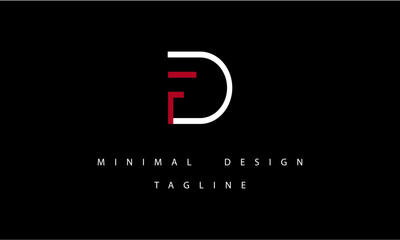 DF or FD Minimal Design Vector ART Illustration 