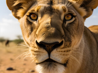 portrait of a lion
