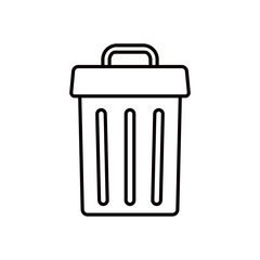 Trash can related thin icon