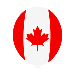 Flag of Canada in the shape of a balloon. Illustration