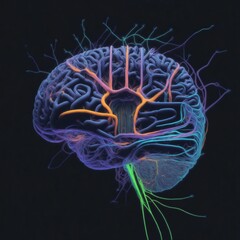 Digtial human brain interface. Created wih Generative AI