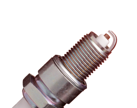 car spark plug isolated transparent background